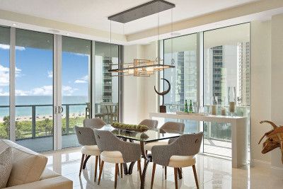 Oceanfront dining room and terrace